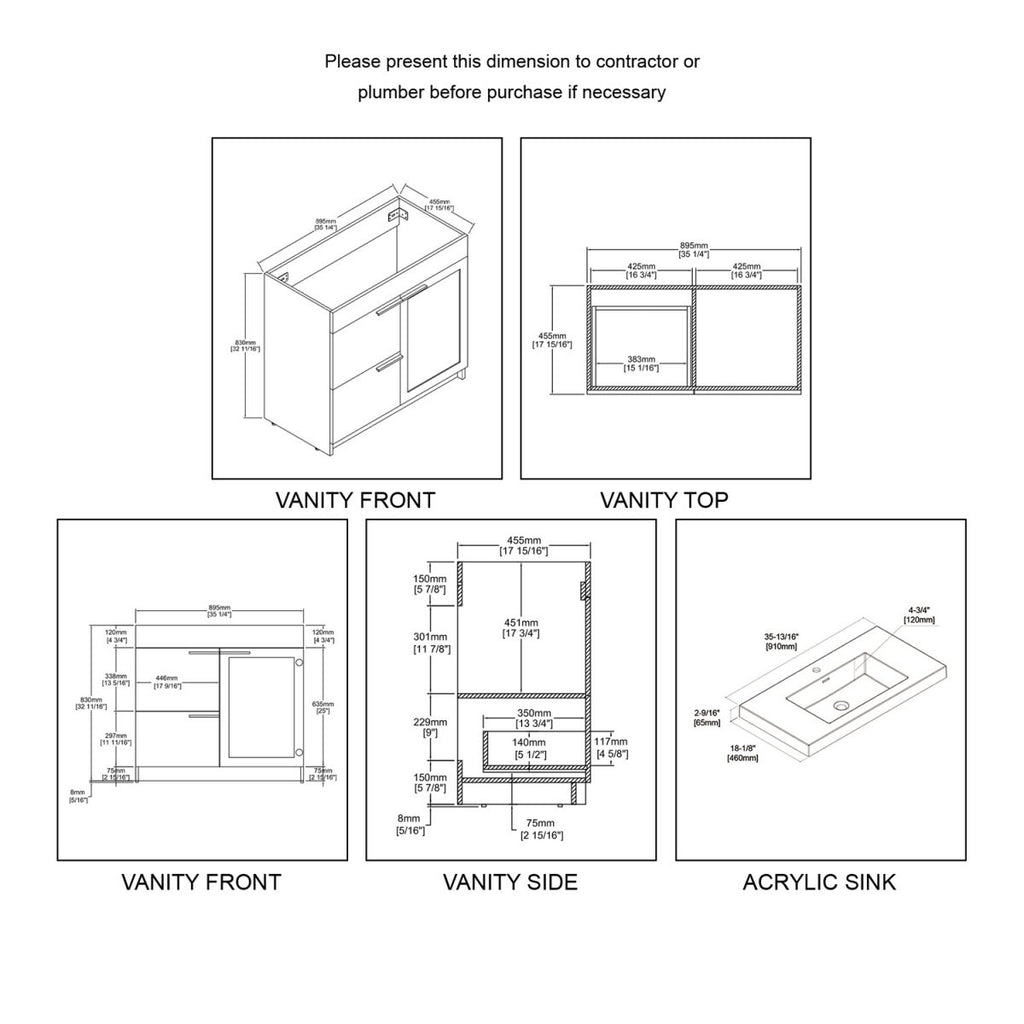 Hanover 36″ Vanity