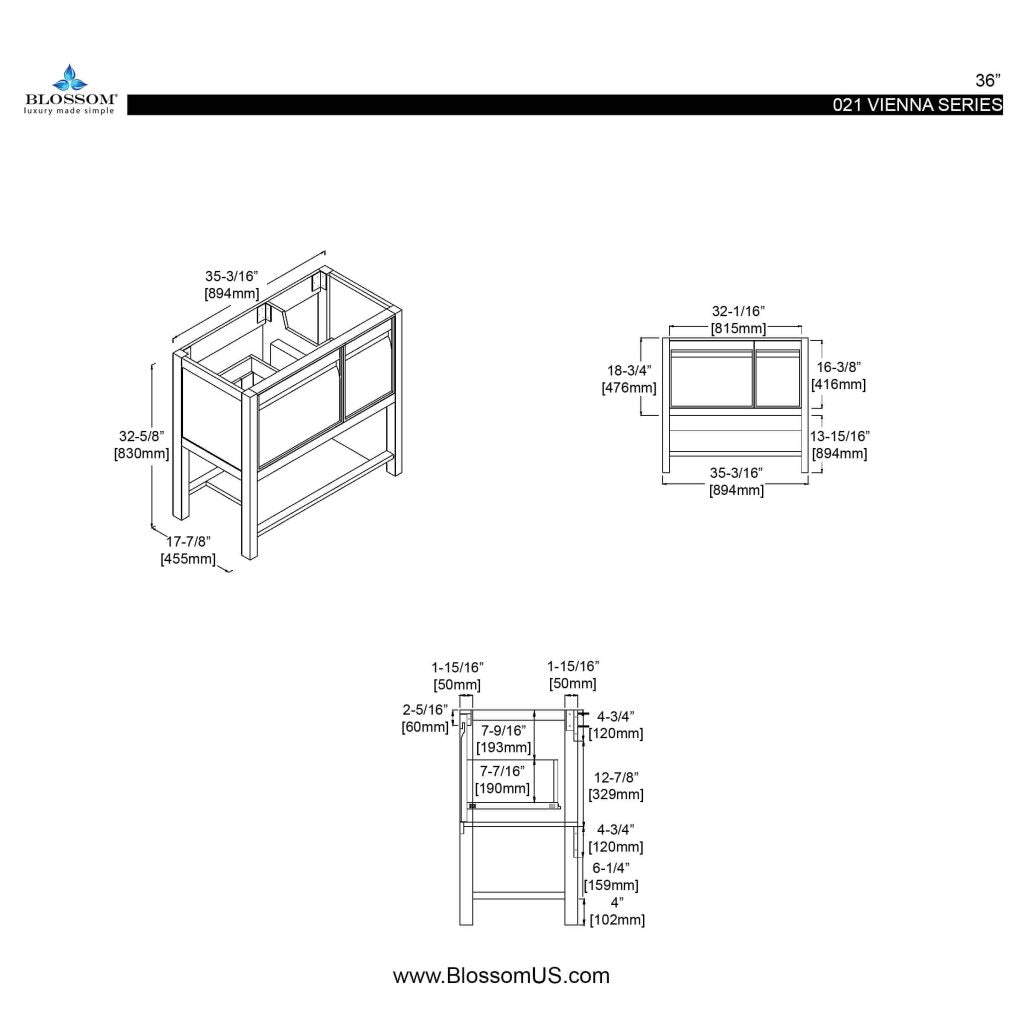 Vienna 36 Inch Vanity