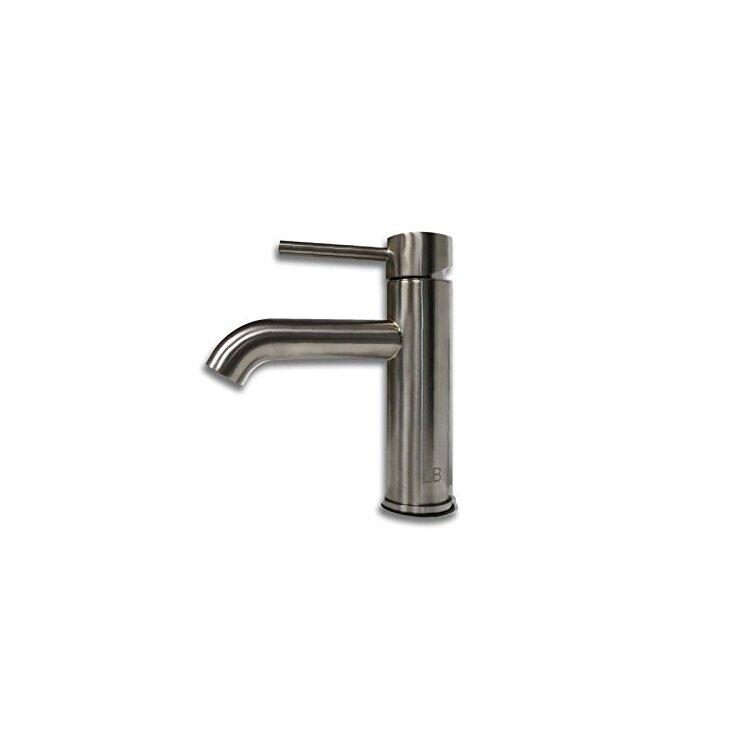 Single Stem Short 8 Inch Brushed Nickel Vanity Faucet