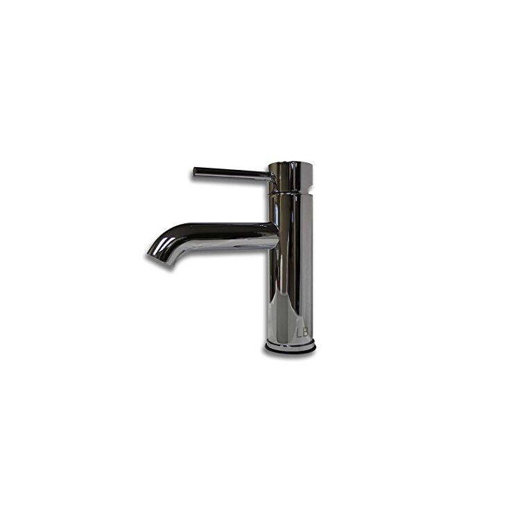 Single Stem Short 8 Inch Chrome Vanity Faucet