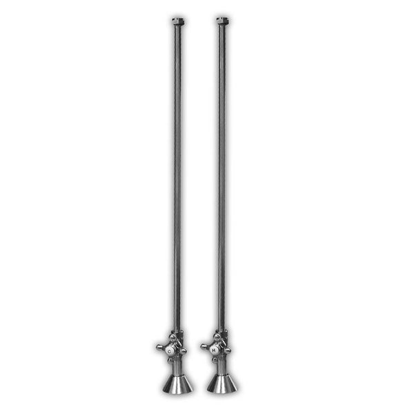 Clawfoot Bathtub Plumbing Deck Mount Supply Lines-Polished Chrome