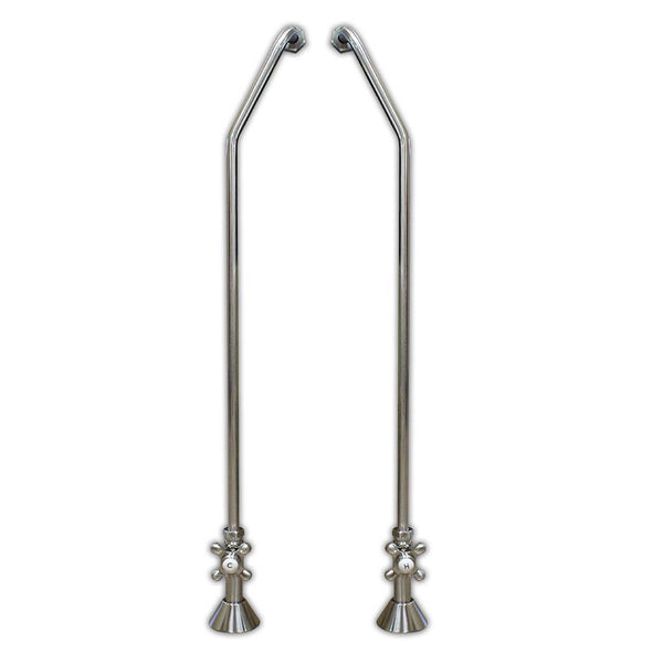 Clawfoot Tub Wall Mount Supply Lines-Brushed Nickel