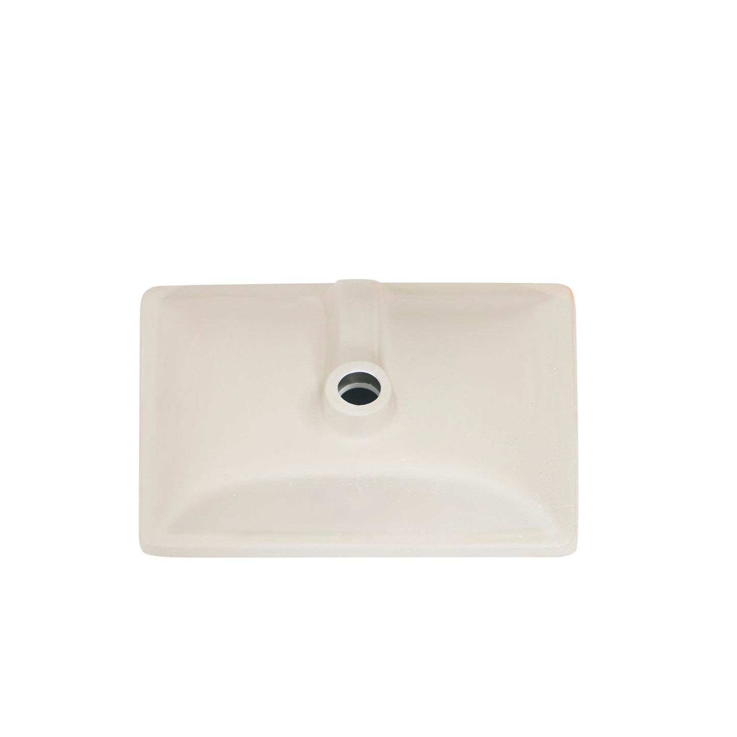 20 in. Retegular White Finish Ceramic Undermount Vanity Sink