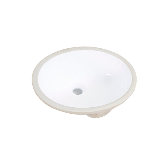 Lily 20 in. Oval White Finish Ceramic Undermount Vanity Sink