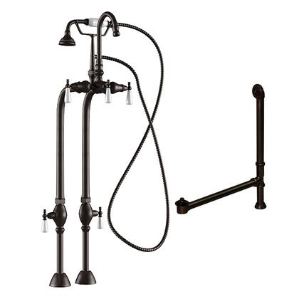 Complete Oil Rubbed Bronze Free Standing Plumbing Package for Clawfoot Tub