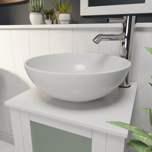 Dolomite Mineral Composite 16" Round Vessel Sink
