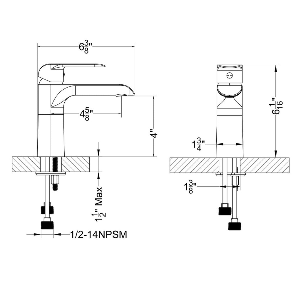 Single Handle Lavatory Faucet – F01 111