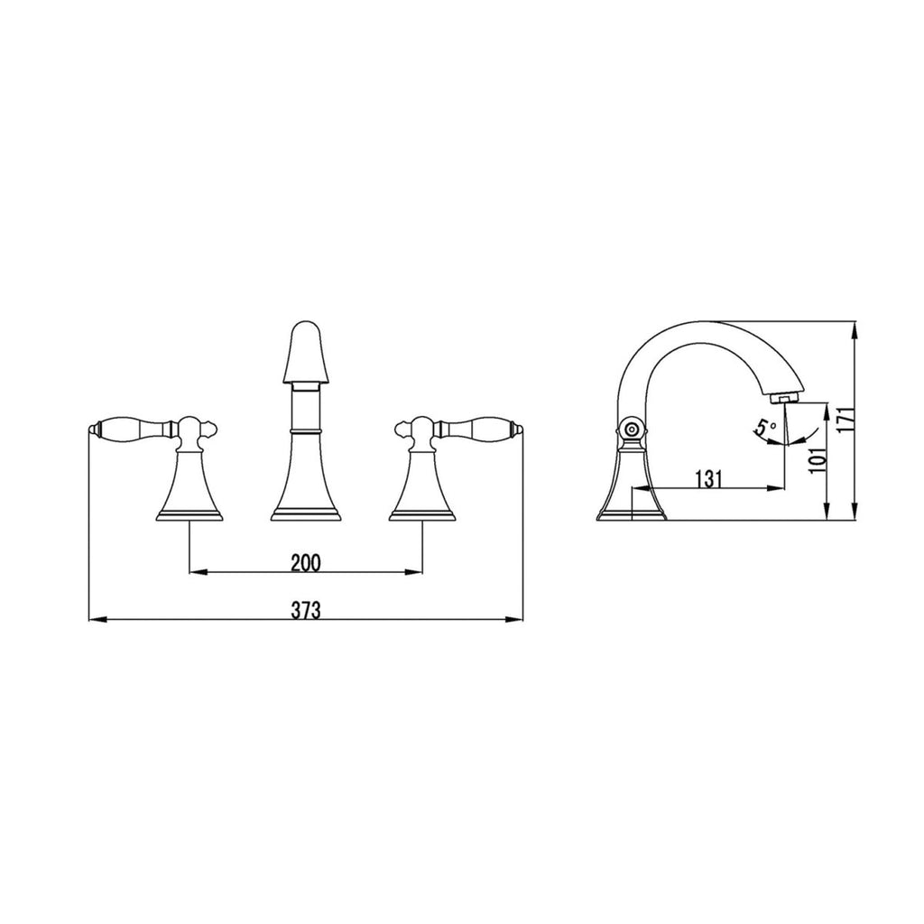 Wide Spread Lavatory Faucet – F01 115