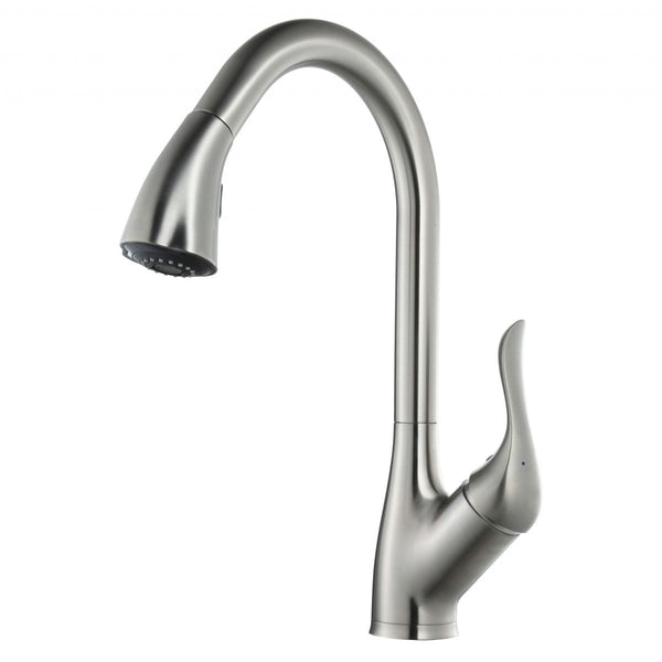 Single Handle Pull Down Kitchen Faucet – Brush Nickel – F01 202 02