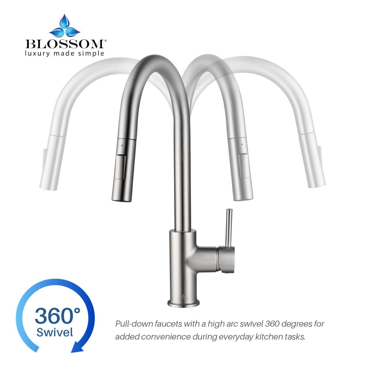 Single Handle Pull Down Kitchen Faucet – F01 206