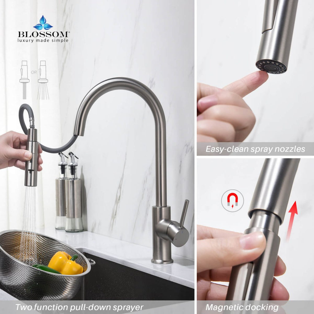 Single Handle Pull Down Kitchen Faucet – F01 206