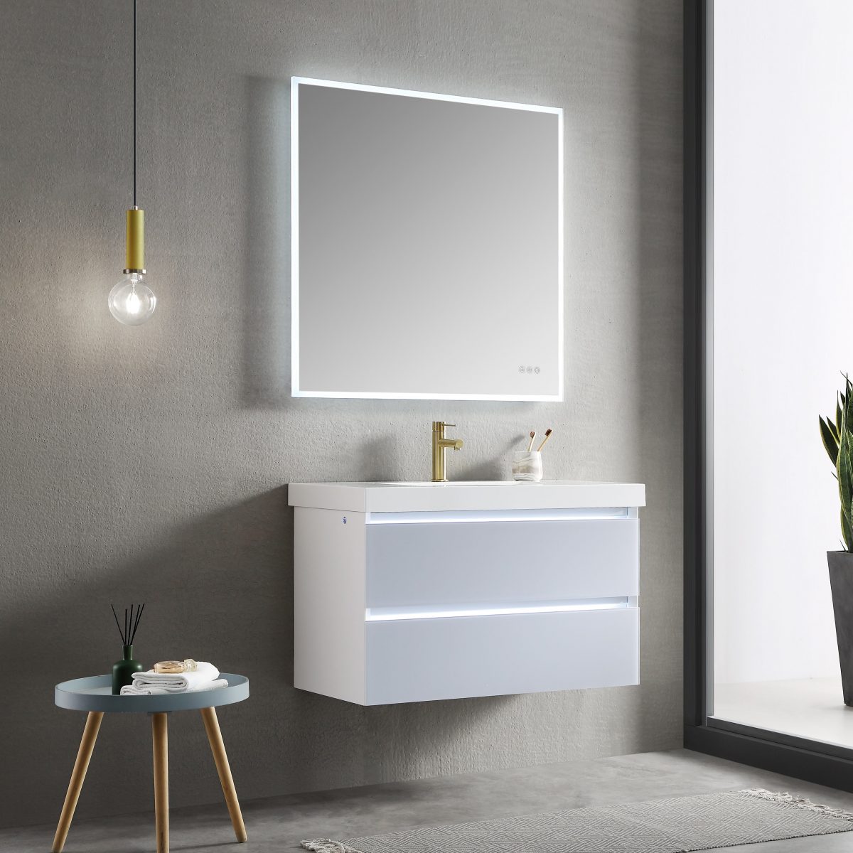 Beta 30″x36″ LED Mirror with Frosted Sides