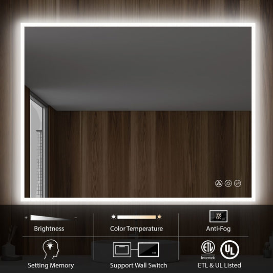 Beta 48″x36″ LED Mirror with Frosted Sides