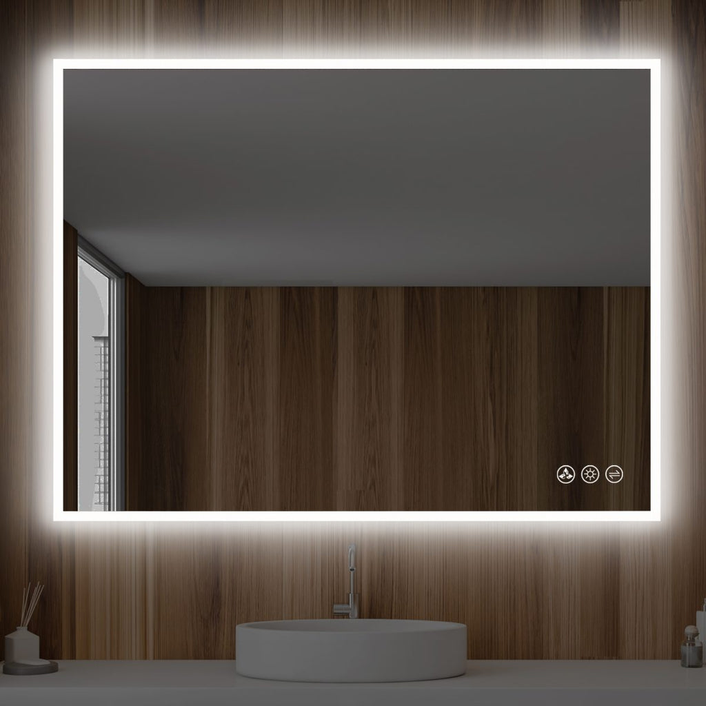 Beta 48″x36″ LED Mirror with Frosted Sides