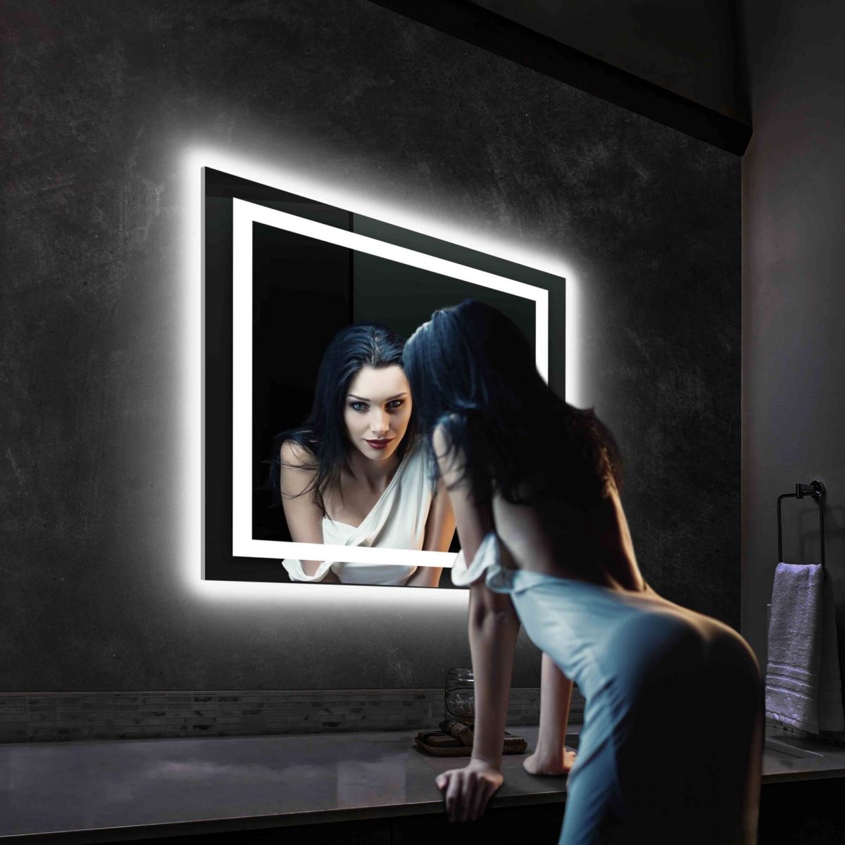 Lyra 36 x 30 Inch LED Mirror