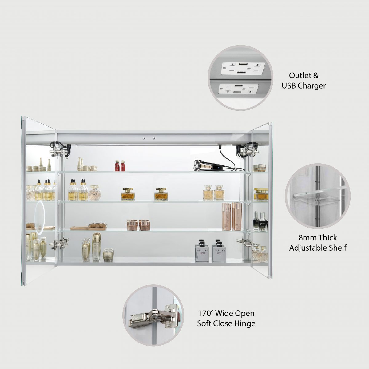 Asta – 48 Inches LED Medicine Cabinet